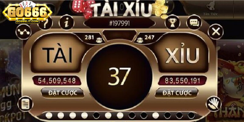 Tài Xỉu Go666 - Trò Chơi Cá Cược Trực Tuyến Được Yêu Thích 2 Cược Tài Xỉu dựa vào tổng điểm của ba viên xí ngầu